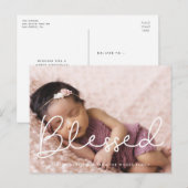 Gezegend Schattige script fotovakantie Briefkaart (Voorkant / Achterkant)