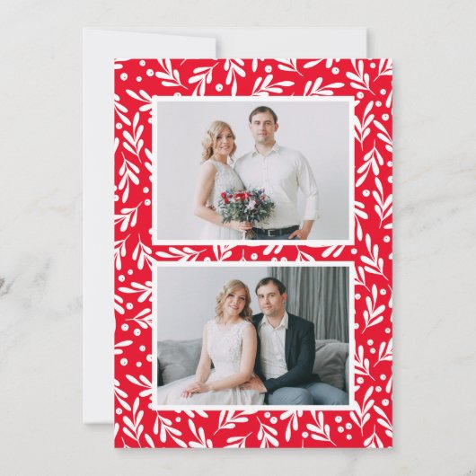 gezegend script | 3 foto vakantie Kaart (Achterkant)