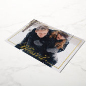 Gezegend Script 5 x 7 Foto Folie Vakantie Kaart (Gedraaid)