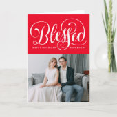 gezegend script | Opgevouwen vakantie Kaart (Voorkant)