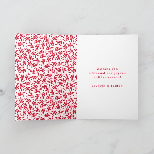 gezegend script | Opgevouwen vakantie Kaart (Binnen)