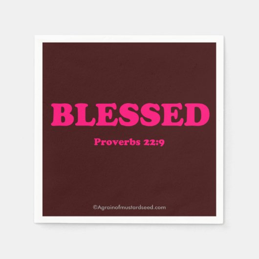 Gezegend Servetten (Voorkant)