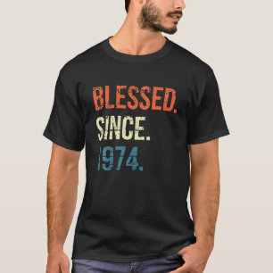 Gezegend sinds 1974 50e verjaardagscadeaus vintage t-shirt