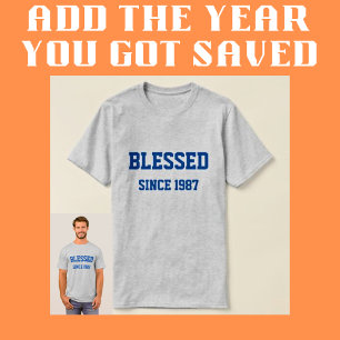 Gezegend sinds jaar Athletische Mannen T-shirt