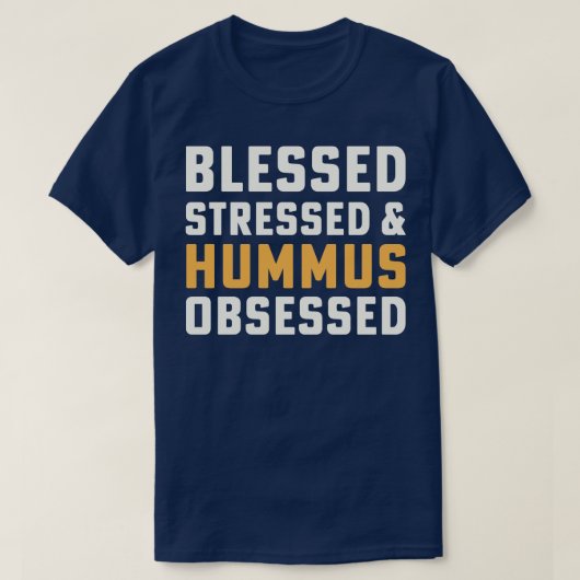 Gezegend Stressed Hummus Geobsedeerd Hummus Kikker T-shirt (Design voorkant)