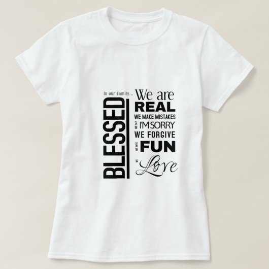 Gezegend T-shirt (Design voorkant)