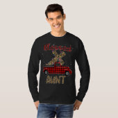 Gezegend Tante Kerstmis Rode Vrachtwagen Plaid Kle T-shirt (Voorkant volledig)