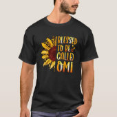 Gezegend te worden genoemd Omi schattige zonnebloe T-shirt (Voorkant)
