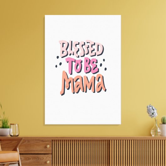 gezegend te zijn canvas afdruk (Insitu (Woonkamer))