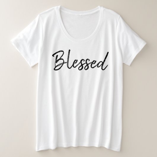 "Gezegend" tekst T-shirt (Design voorkant)