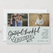 Gezegend Twee Foto's Familie Kerstmis (Voorkant)