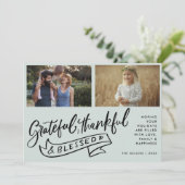 Gezegend Twee Foto's Familie Kerstmis (Staand voorkant)