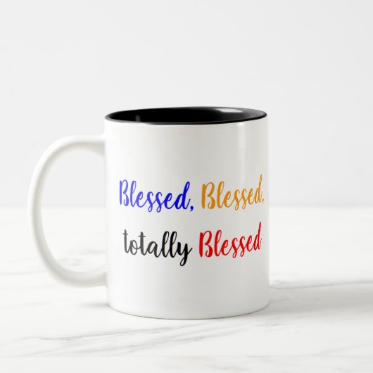 gezegend tweekleurige koffiemok (Links)