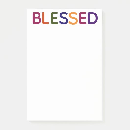 Gezegend Veelkleurig 4 x 6 Post-it® Notes (Voorkant)