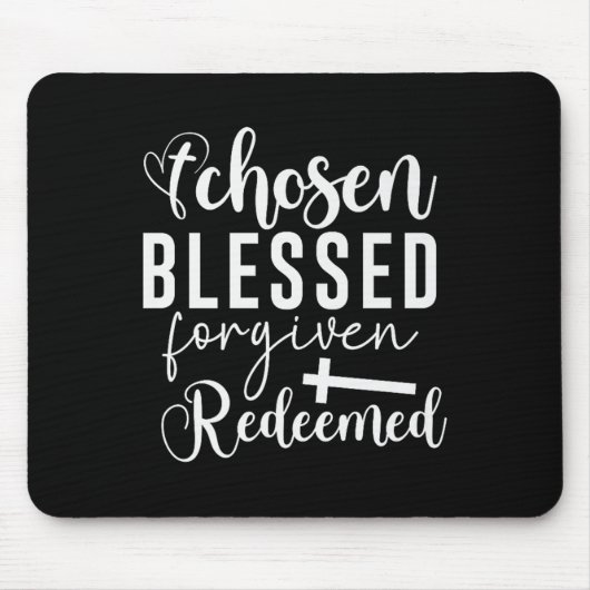 Gezegend Vergeven Verlost Christelijk Quote A Muismat (Voorkant)