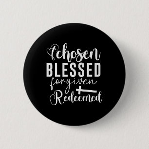 Gezegend Vergeven Verlost Christelijk Quote A Ronde Button 5,7 Cm