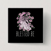 Gezegend Vierkante Button 5,1 Cm (Voorkant)