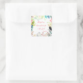 Gezegend Vierkante Sticker (Tas)