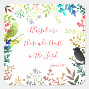 Gezegend Vierkante Sticker