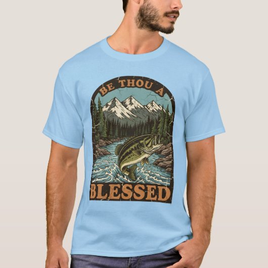 Gezegend Visserij Scene T-shirt (Voorkant)