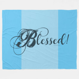 Gezegend! Vliesdeken (Blauw) Fleece Deken