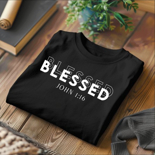 Gezegend voor mannen en vrouwen Christelijk T-shir T-shirt