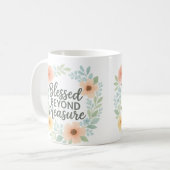 Gezegend voorbij Maatregel 15 Oz Koffie Mok (Voorkant links)