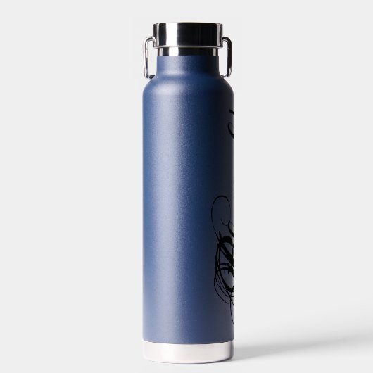 Gezegend! Waterfles (Navy) (Voorkant)