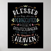 Gezegend wordt vervolgd vanwege de ernst poster (Voorkant)