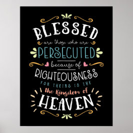 Gezegend wordt vervolgd vanwege de ernst poster