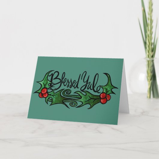 Gezegend Yule Kaart (Voorkant)