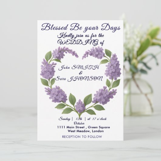 Gezegend zij deze dag van vereniging kaart (Staand voorkant)