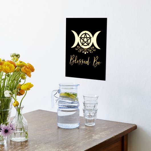 Gezegend zij drievoudige maangodin folie afdrukken (Laag (Keuken))