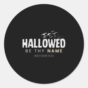Gezegend zij Uw Naam Christelijk Herfst Inspireren Ronde Sticker