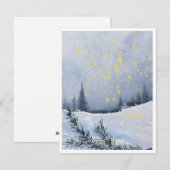 Gezegend zij waterverf winter feestdagenkaart (Voorkant / Achterkant)