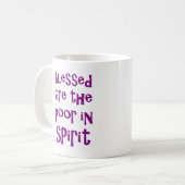 gezegend zijn de armen in de geest koffiemok (Voorkant links)