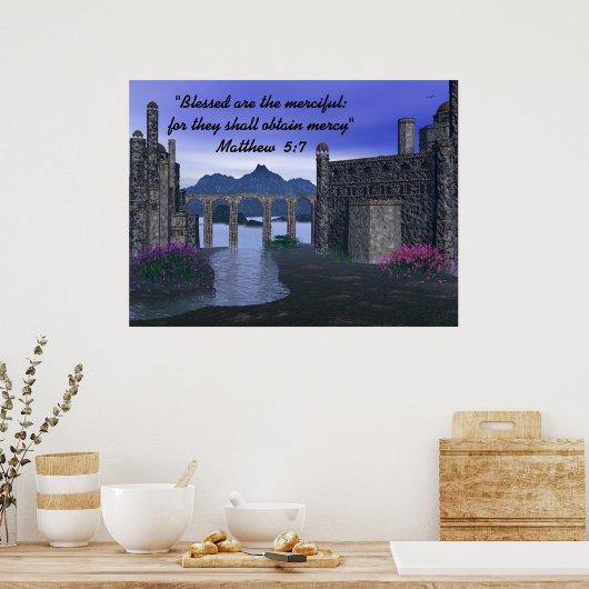 Gezegend zijn de gedwongen ~ Print~ Poster (Keuken)