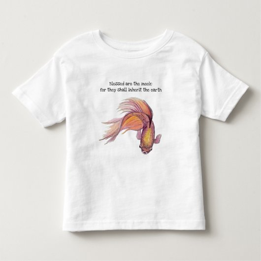Gezegend zijn de Meek Fish Toddler T-shirt (Voorkant)