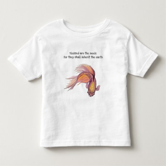 Gezegend zijn de Meek Fish Toddler T-shirt (Voorkant)