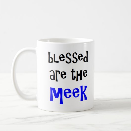 gezegend zijn de meek koffiemok (Links)