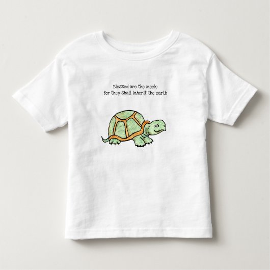 Gezegend zijn de Meek Turtle Toddler T-shirt (Voorkant)