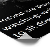 Gezegend zijn de mensen die op de lange baan wacht poster (Hoek)