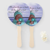 Gezegend zijn de pure harten handwaaier (Voorkant en achterkant)