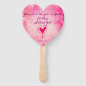 Gezegend zijn de pure harten - Matthew 5:8 Handwaaier (Achterkant)