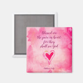 Gezegend zijn de pure harten - Matthew 5:8 Magneet (Voorkant / Achterkant)