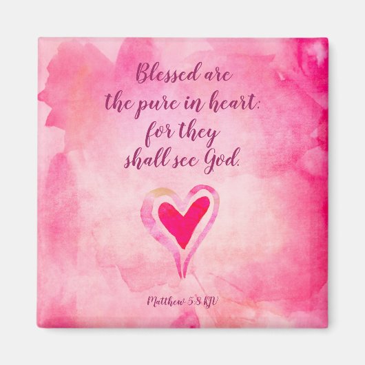 Gezegend zijn de pure harten - Matthew 5:8 Magneet (Voorkant)