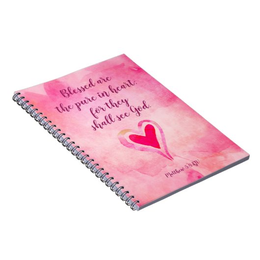 Gezegend zijn de pure harten - Matthew 5:8 Notitieboek (Rechterzijde)