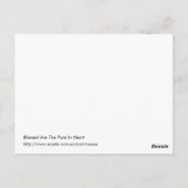 Gezegend zijn de pure hartslag briefkaart (Achterkant)