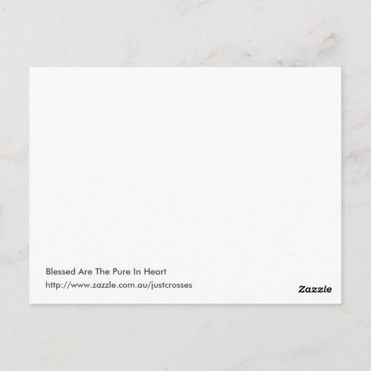 Gezegend zijn de pure hartslag briefkaart (Achterkant)