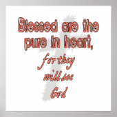 Gezegend zijn de pure hartslag poster (Voorkant)